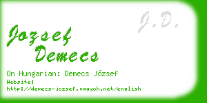 jozsef demecs business card
