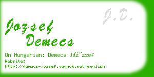 jozsef demecs business card